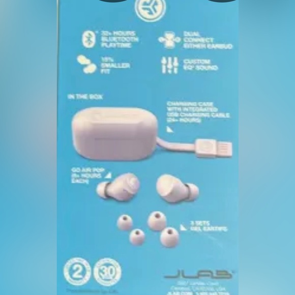 JLAB Go Air Pop Earbuds in Grey - Picture 2 of 5